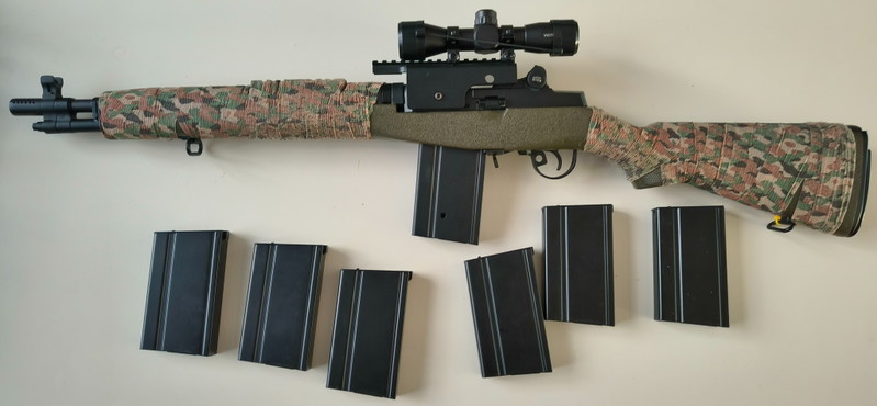 Image 1 for CYMA M1A socom od green AEG+ 1 hicap en 6 midcaps