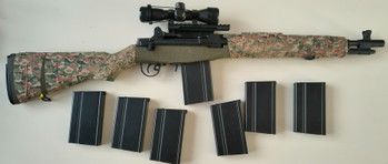 Image 2 for CYMA M1A socom od green AEG+ 1 hicap en 6 midcaps