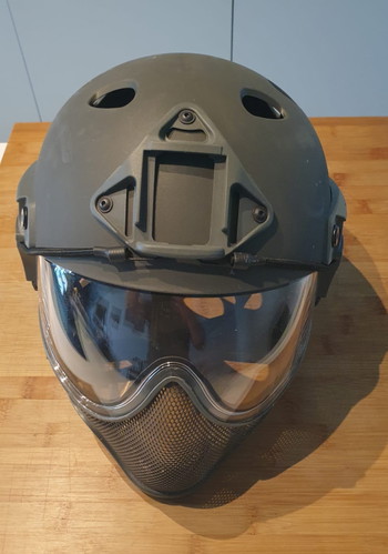 Bild 2 für WARQ helm in prima staat grijs , olive