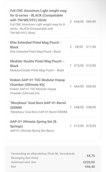 Afbeelding 9 van AAP01 Stalker hopup set. Maple Leaf barrel.