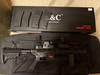 Afbeelding 2 van E&C M4 SOPMOD SD -GEN.4- (EFCS, MOSFET, SHORT STROKED, AMBIDEX, SPEED TRIGGER, PRO HOPUP) AEG MIT METALLGEARBOX & BURST MODUS 0,5 J.