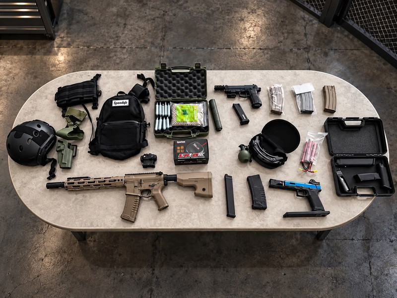 Afbeelding 1 van Volledige Airsoft Loadout / Starterset (HPA/M4 + Pistol & Gear)