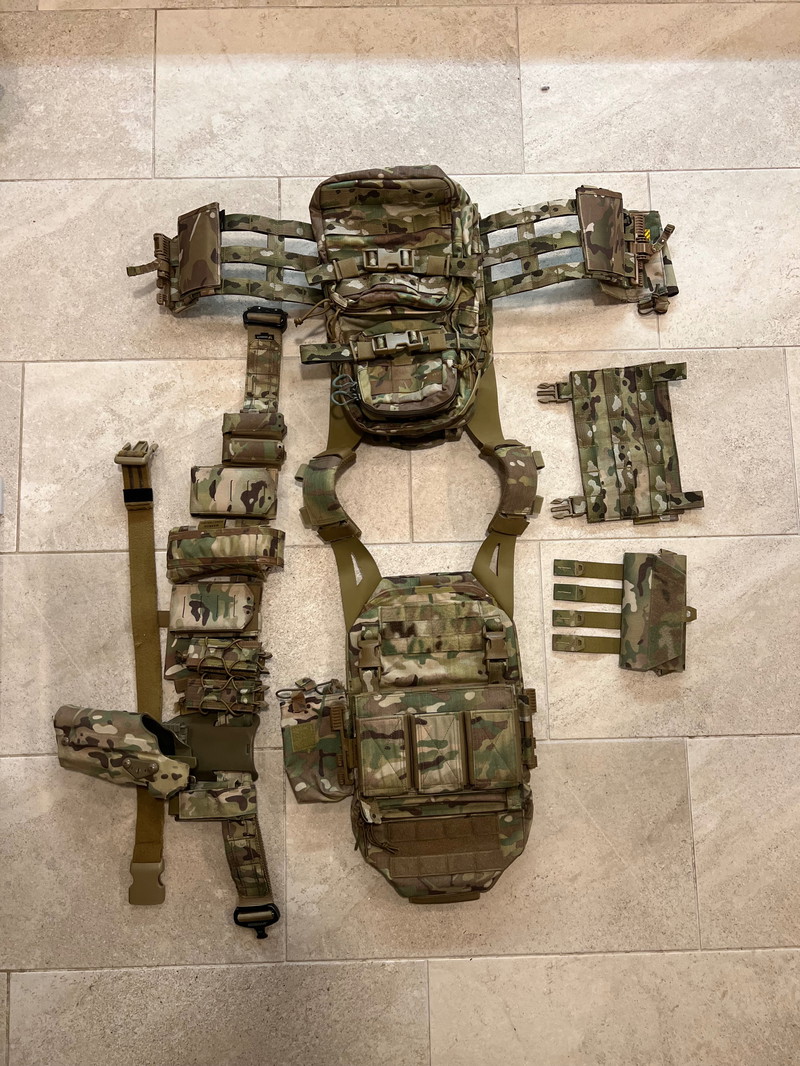 Image 1 for Warrior Assault Systems Low Profile v2 carrier with Tactical shooters belt setup + lots of additional stuff!!