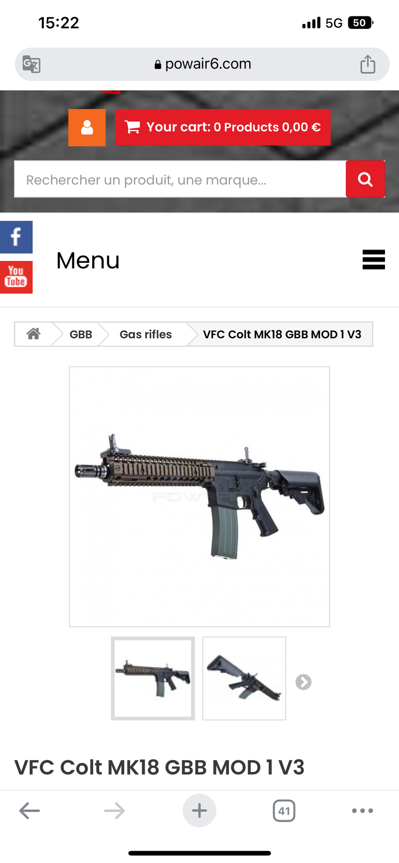 Image 1 pour want vfc mk18 v3 gbbr