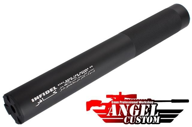 Image 1 for Angel Custom Bio-Hazard 275mm CNC Aluminum 14mm  Silencer (Versie: Infidel)