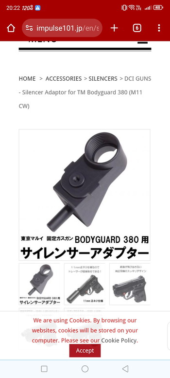 Image 3 for Gezocht : TM bodyguard 380 adapter en parts