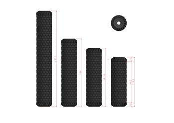 Imagen 3 de Airsoft Suppressors 3D-Geprint met Honingraatstructuur