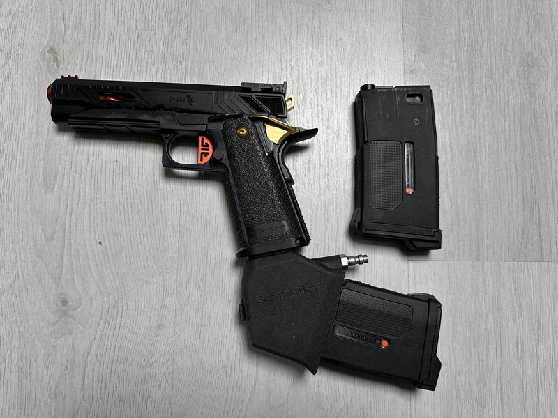 Afbeelding 1 van Custom Tokyo Marui Hi-Capa 5.1 Gold Match HPA (Eurotactics) | Upgraded