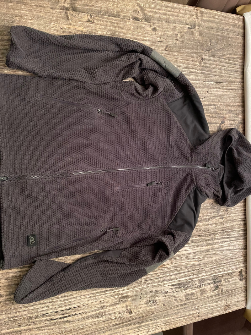 Image 1 for Helikon Alpha Hoodie Grid Fleece Jacket - Shadow Grey