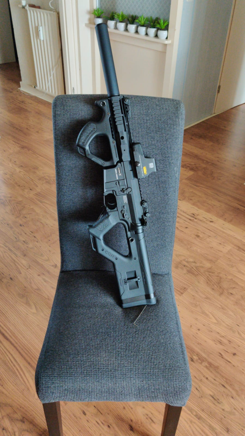 Image 1 pour ICS ASG HERA-Arms CQR Black S3 + Accesoires & WE Glock 17 metal GBB