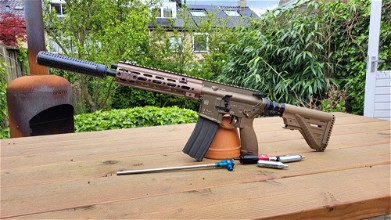 Afbeelding van HK416 Bronze HPA & CO2 met maximale upgrades en F-mark