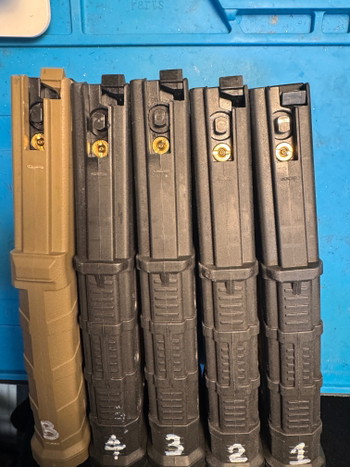 Afbeelding 5 van 5x Double Eagle GBBR magazijnen (MWS / CYMA CGS) -lekkend