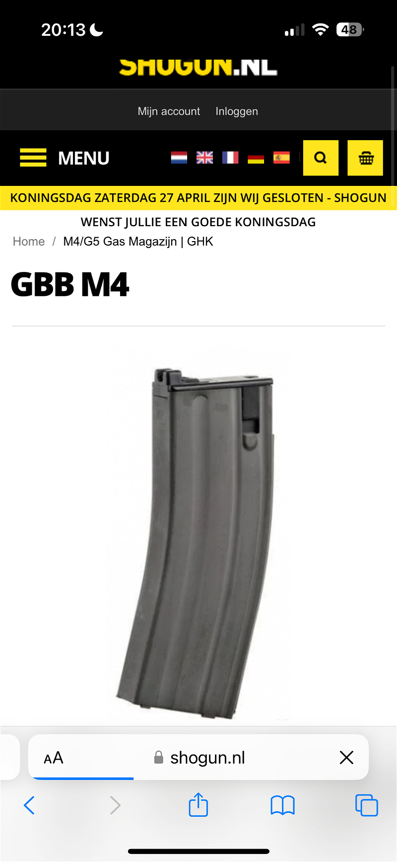 Image 1 for M4 Gbbr magazijnen gezocht