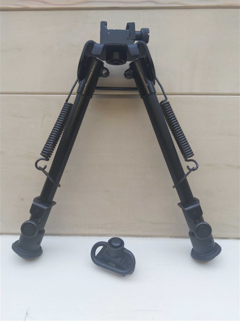 Image 1 for Bipod + Rifle Sling Swivel Mount Push Button Release.