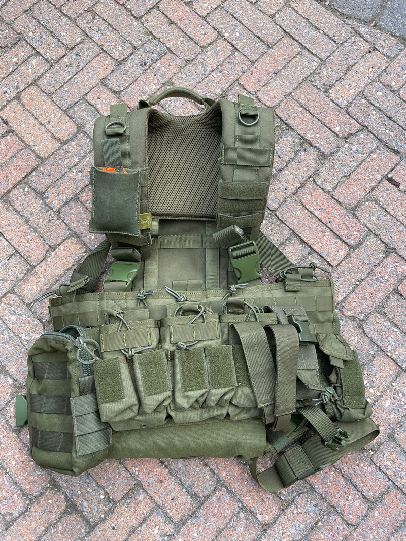 Bild 1 für Condor Recon Chest Rig Olive Drab met extra pouches en rugzak