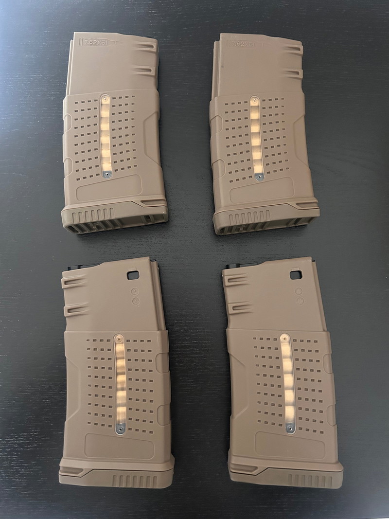 Afbeelding 1 van 4x SR-25 TAN Magazijnen | Leger jack |