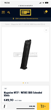 Image for Glock17/18 extended mag helemaal nieuw