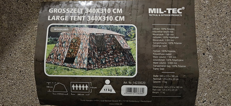 Image 1 for MIL-TEC Woodland 6 persoons tent