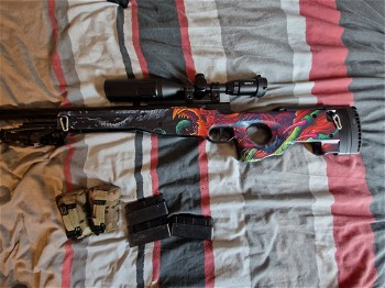 Image 2 for Hyperbeast Novritsch SSG96 Airsoft Sniper Rifle, With scope, suppressor, bipod, magazines and mag pouches