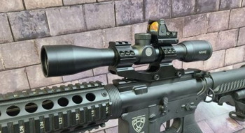 Image 2 for Sniper Universal Scope 4x 32 + mini red dot Hawke