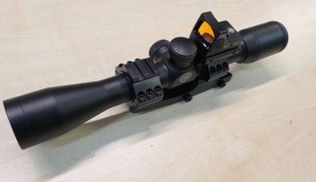 Image 4 for Sniper Universal Scope 4x 32 + mini red dot Hawke