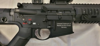 Bild 4 für HK416 A5 GBB V3 Custom Komplettset / HERA CQR, Holy Warrior Red dot, G45 Magnifier, Zubehör, ab 18