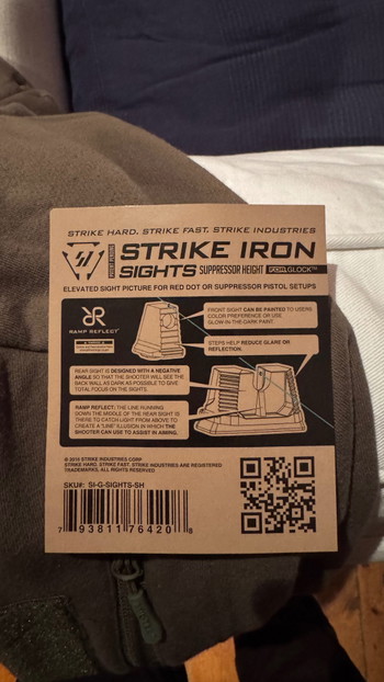 Image 4 for Strike Industries Glock MOS rasied Suppressor height steel Sights
