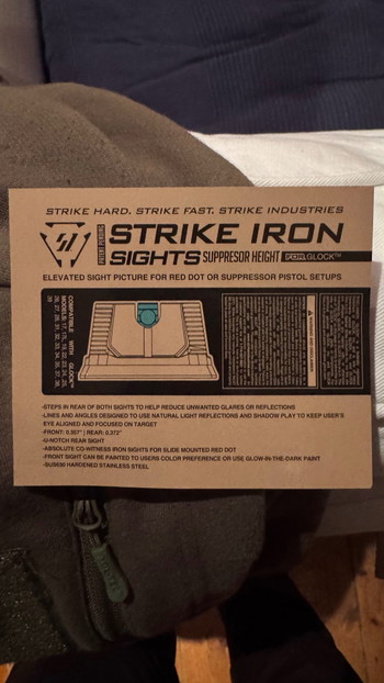 Image 5 for Strike Industries Glock MOS rasied Suppressor height steel Sights