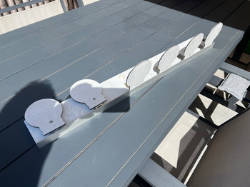 Afbeelding 2 van 2 x. Vallende doelen 80 cm breed 13,5 cm hoog