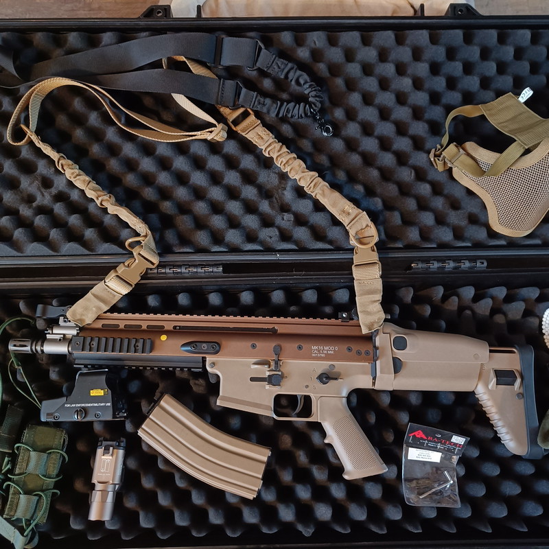 Image 1 pour SCAR-L Open Bolt | Tan | GBB | WE + Nuprol koffer XL (en meer)