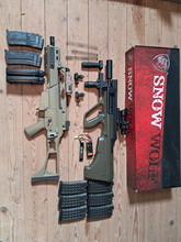 Imagen para Airsoft set Snow Wolf AUG en JG Works replica  mags & lipos klus project