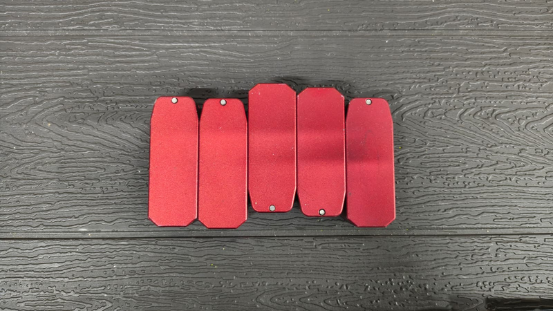 Image 1 for CNC Magazine Base Plates - Red - Set of 5