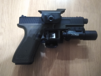 Bild 4 für CS glock G17/G19/G22/G23 rechtshandige holster voor glocks met lights en optics.