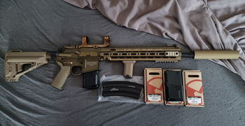 Afbeelding 2 van Te koop Umarex hk416 + upgrades