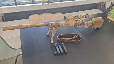 Afbeelding van Well vsr-10 sniper rifle met paintjob en accessoires