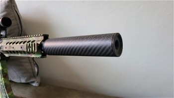 Image 5 pour CARBON SILENCER model Bushmaster met foam rings, baffles en fartflap