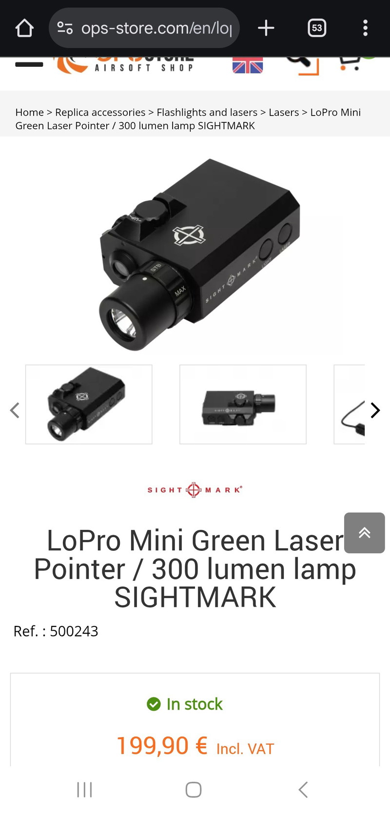 Imagen 1 de Sightmark LoPro Mini Flashlight and Laser