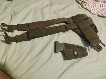 Image 3 for Pistol holster met 2x leg strap en 1x rig strap - OD Green