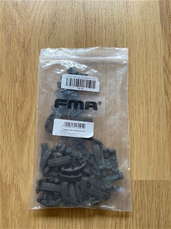 Image 2 for 56x FMA 22mm RIS rail clips voor kabel management olive drab