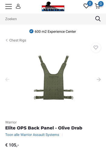 Image 4 pour Elite OPS 901 Chest Rig Base .en Elite OPS Back Panel - Olive Drab