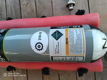 Image 3 for 12 liter 300 bar duikfles met hpa adapter