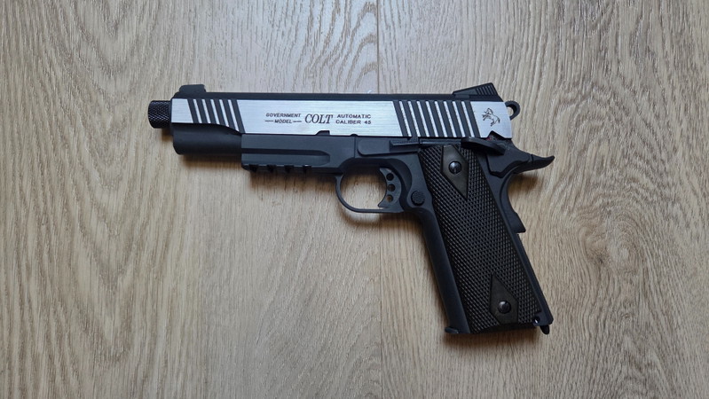 Image 1 for Colt 1911 Rail Gun CO2 Blowback by KWC & Cybergun