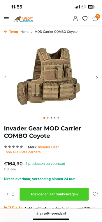 Imagen 4 de Invader Gear MOD Carrier COMBO Coyote