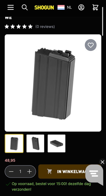 Afbeelding 5 van WE TECH  M16 VN GBB magazine