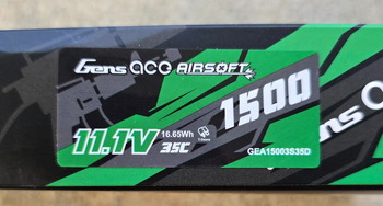 Bild 2 für Gens ace 35C 1500mAh 3S1P 11.1V Airsoft Gun Lipo Battery with Deans(T) Plug