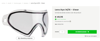Afbeelding 2 van Masker Dye i5 - Fire 2.0 + Lens i4/i5 - Clear | Splinternieuw | Ongebruikt