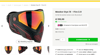 Afbeelding 3 van Masker Dye i5 - Fire 2.0 + Lens i4/i5 - Clear | Splinternieuw | Ongebruikt