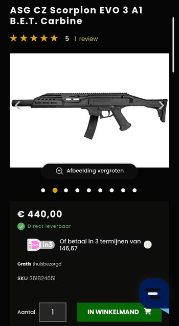 Imagen 3 de ASG CZ SCORPION EVO 3A1 B.E.T.  AEG