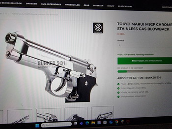 Bild 3 für Tokyo Marui M92F chrome stainless gas blowback