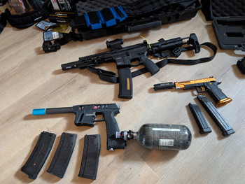 Bild 2 für High-End Airsoft Set - ATI Core Speedsoft Build + TM Hi-Capa 5.1 + KWA Ronin T6 PDW 2.5 + 300 Bar Cilinders + Gear